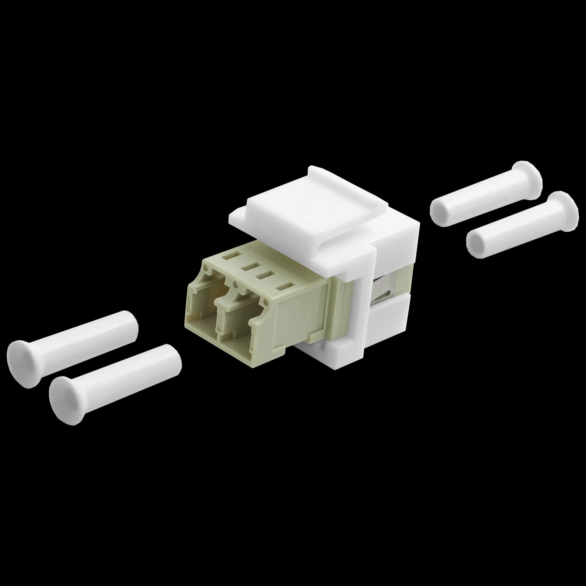 LC Duplex Keystone Coupler | w/ Clip Fiber Optic, vista 5