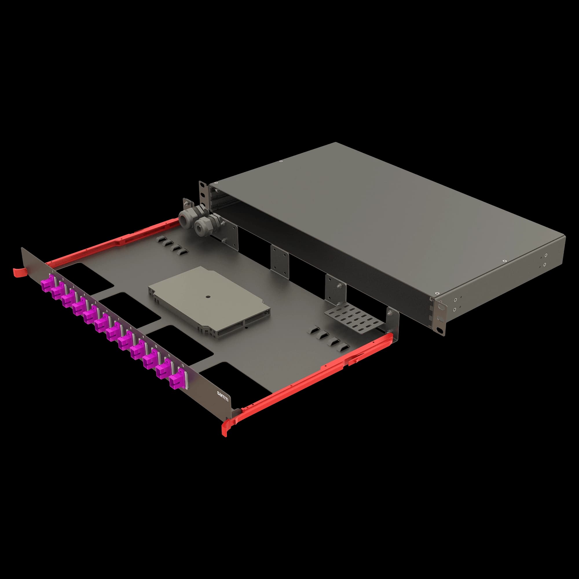 Bright Series | Rail Sliding | 12 Straight SC Simplex | FP11 | 12 Fiber, vista 5