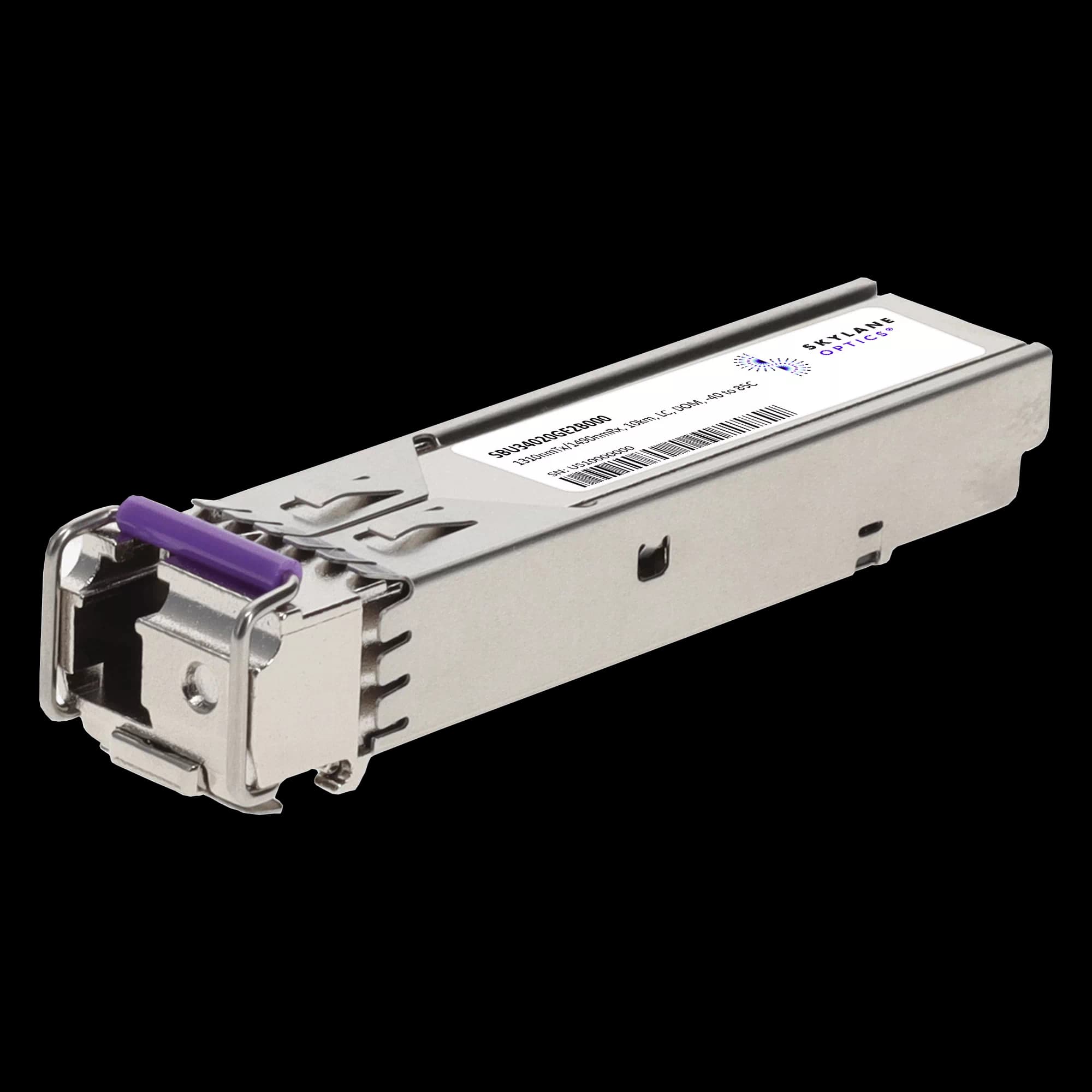 SFP 1GbE BiDi (Upstream TX1310/RX1490), 20km, Single-Mode, Industrial Temp Fiber Optic Transceiver SBU34020GE2B