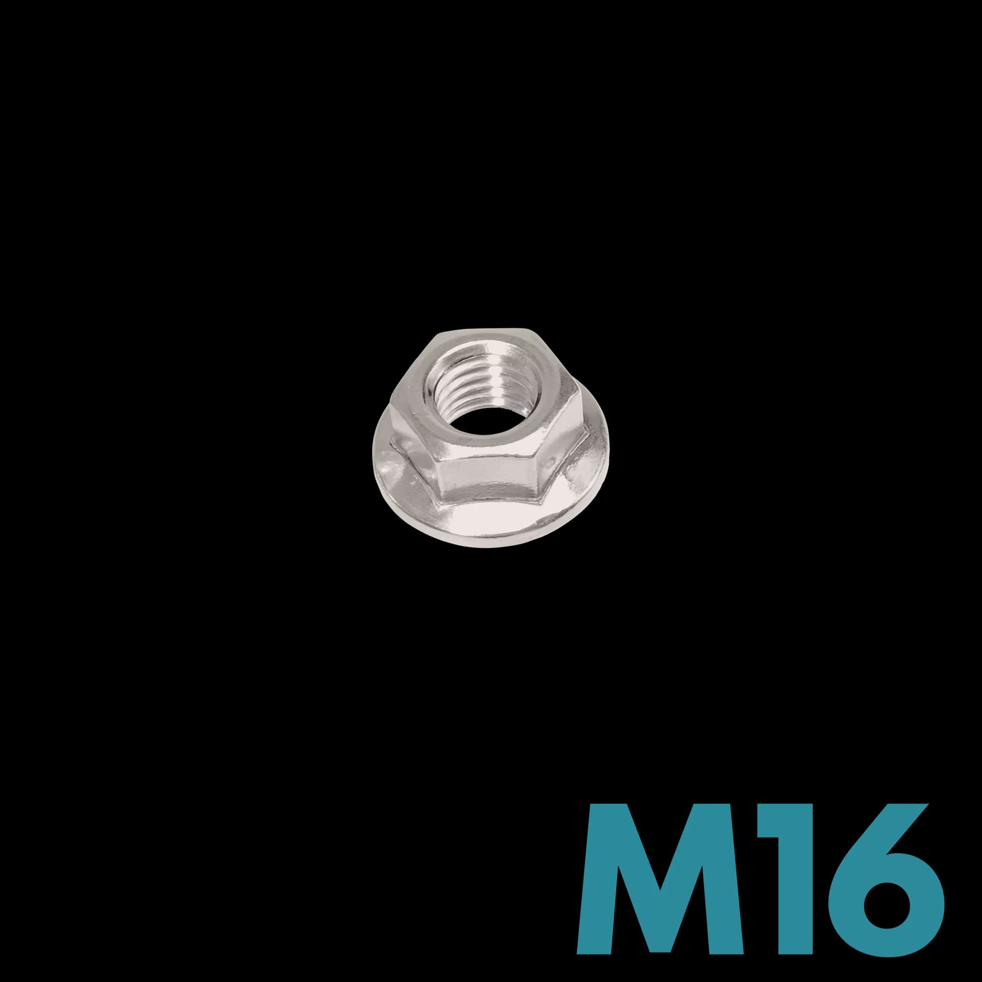 FDS_DIN 6923 Galvanized Steel M16 Flanged Nut Kit of 1