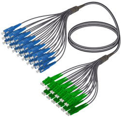 SC/UPC-LC/APC | 24 Fibers Universal Fanout | Single Mode G657.A2 | 4.8/1.8mm, vista 2