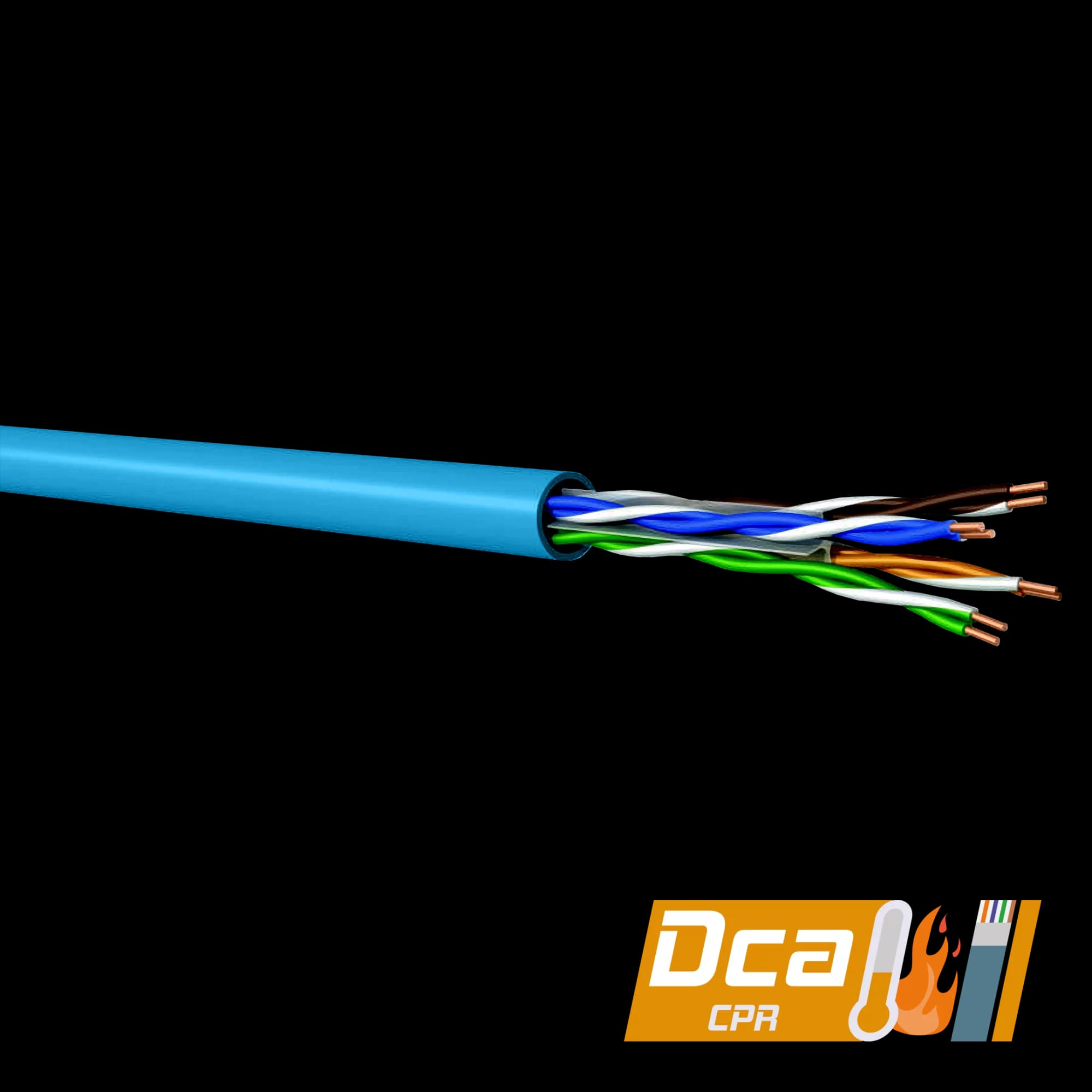CAT6 U/UTP Data Cable | 400 MHz | LSZH-Dca | 500m | Blue