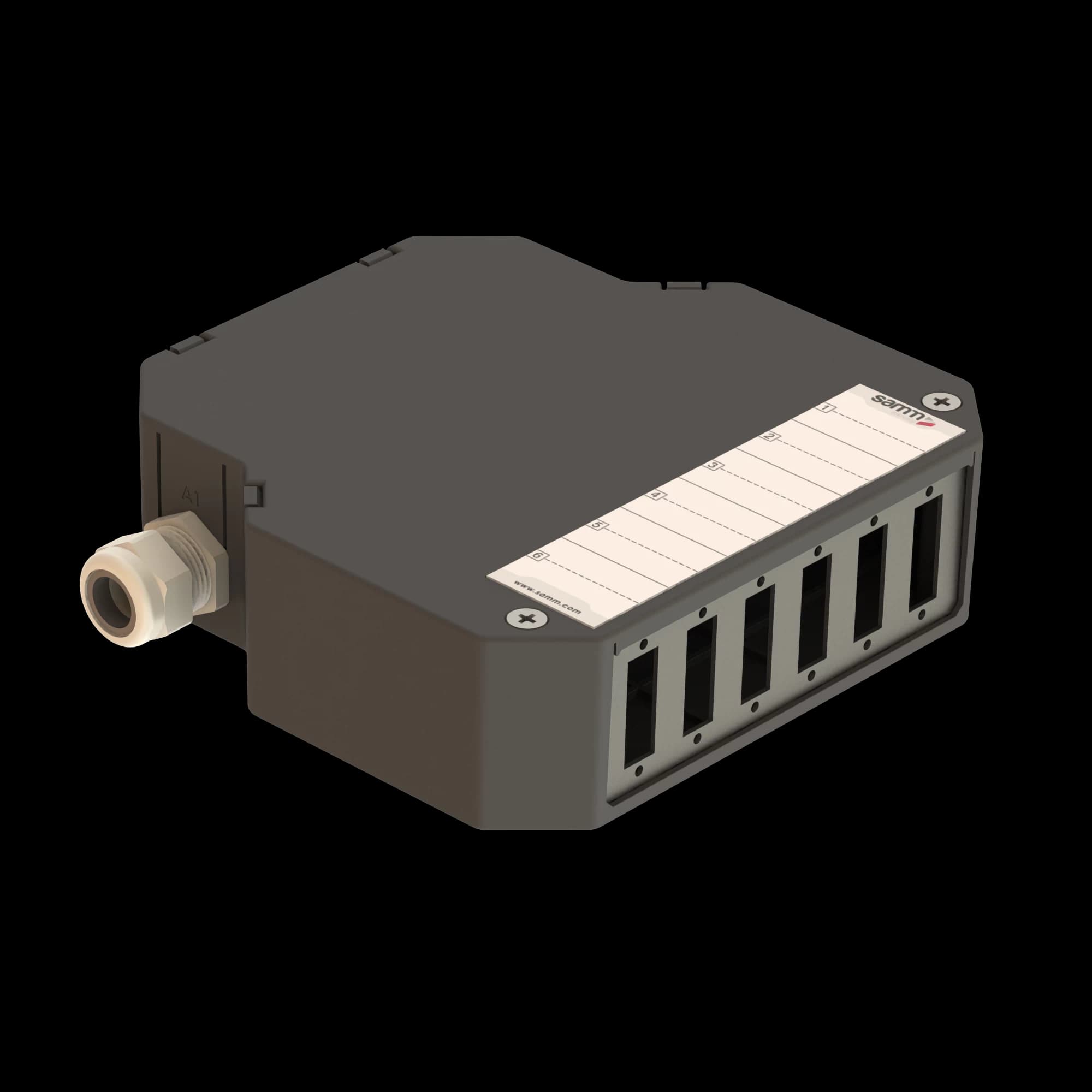 DIN Rail Termination Box | Straight | DP7 Empty (LC/QD SC/DX)