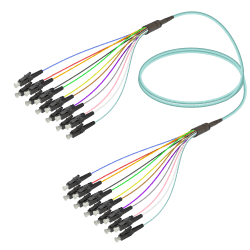 LC/UPC-LC/UPC | 12 Fibers Fanout | Multi Mode G651.OM3 | 3.0/0.9mm, vista 2
