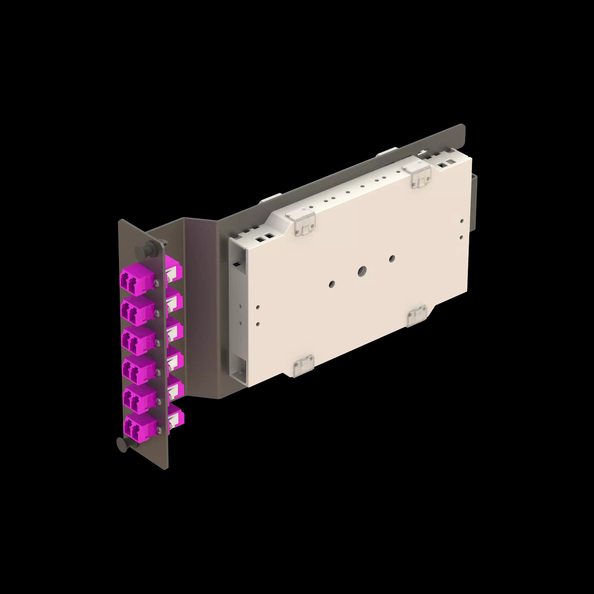 6x LC Duplex Sub-rack Splice Module **Pigtails are sold separately., vista 6