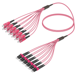 SC/UPC-LC/UPC | 12 Fibers Fanout | Multi Mode G651.OM4 | 3.0/1.8mm, vista 2