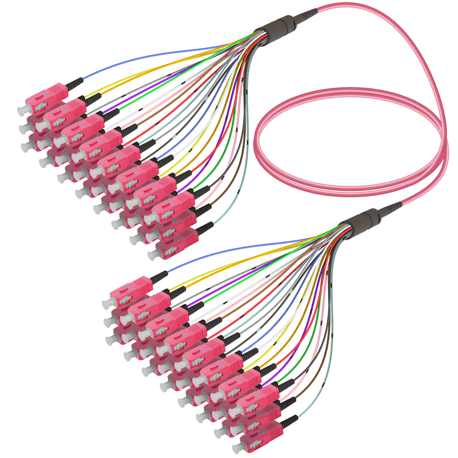 SC/UPC-SC/UPC | 24 Fibers Fanout | Multi Mode G651.OM4 | 3.0/0.9mm