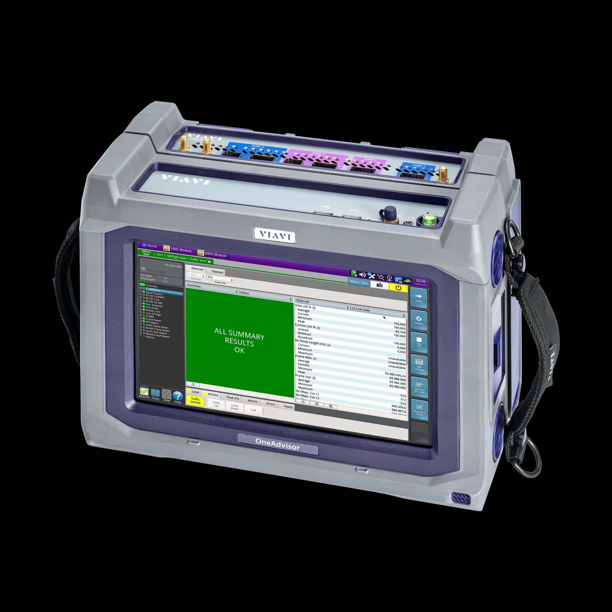 OneAdvisor ONA-1000 + 400G Tester (NOPT), vista 2