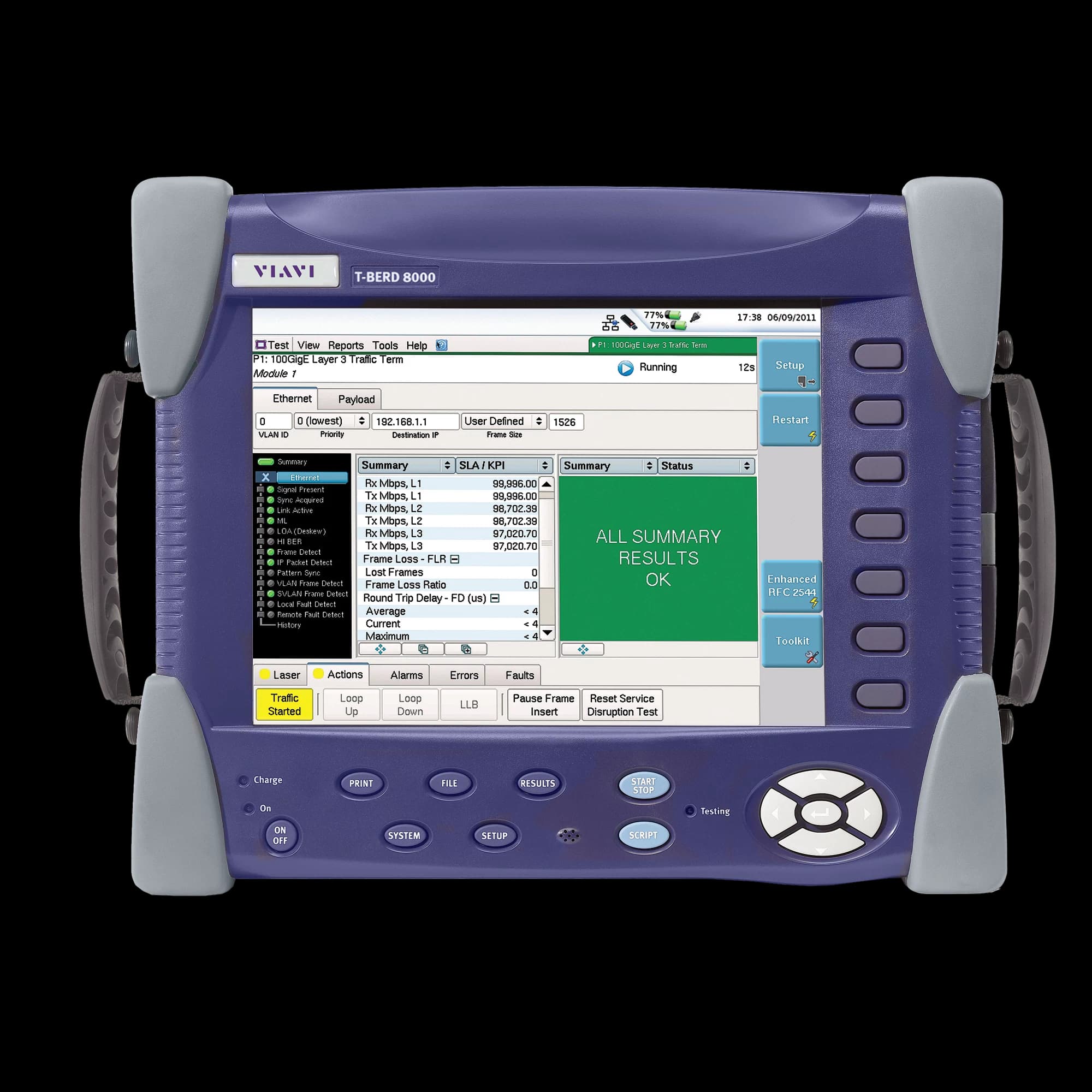 MTS-8000 OTDR + 8126B Module (Single Mode), vista 2