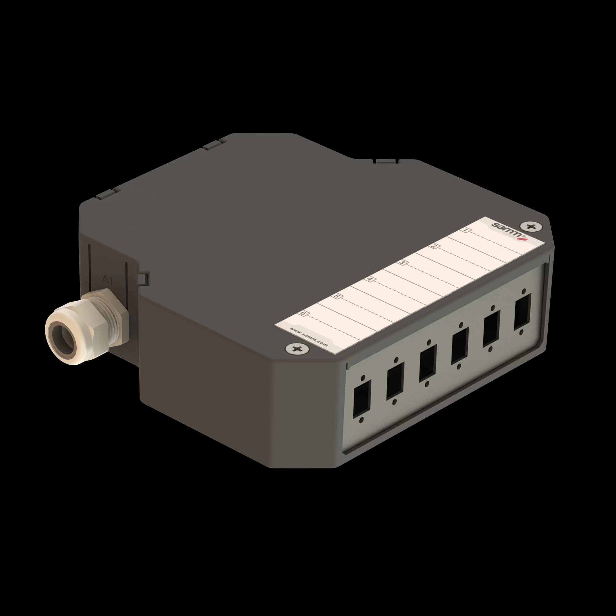 DIN Rail Termination Box | Straight | DP8 Empty (LC/DX SC/SX)