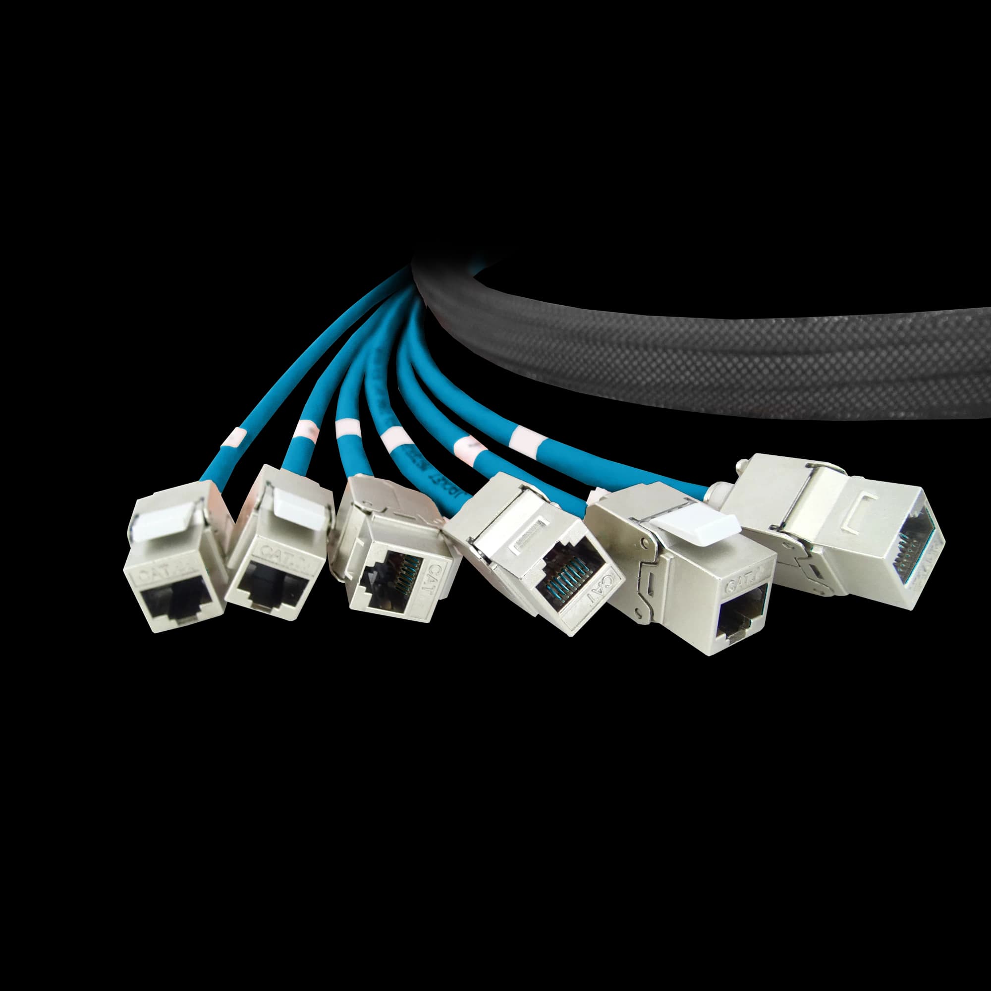 CAT6A SFTP Pre-Terminated 6x Trunk Copper Cables, vista 6