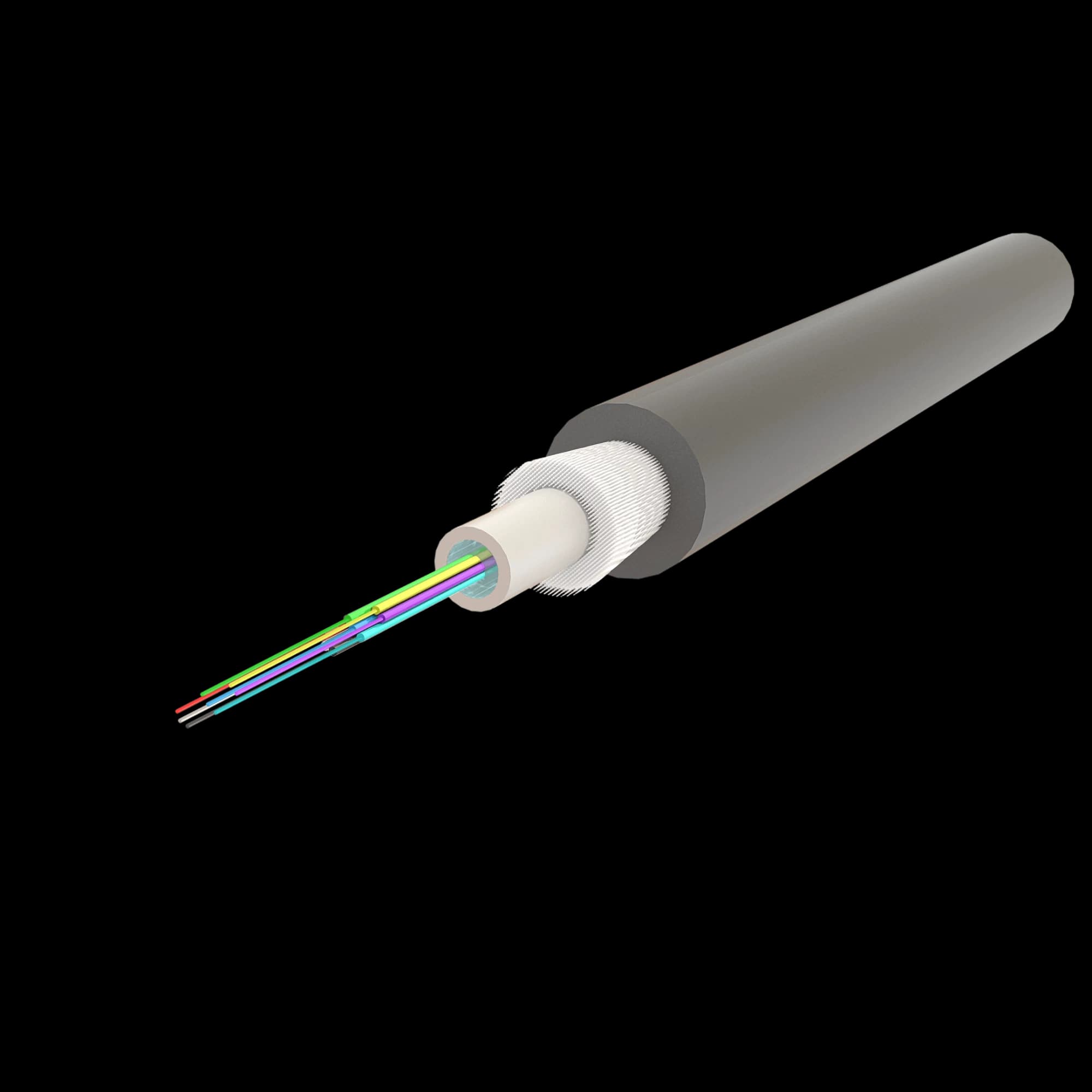 Central Loose Tube Fiber Optic Cable | Gel-Filled | U-D1Q(ZN-GY)BH | Up to 24F | 1000 meters, vista 6