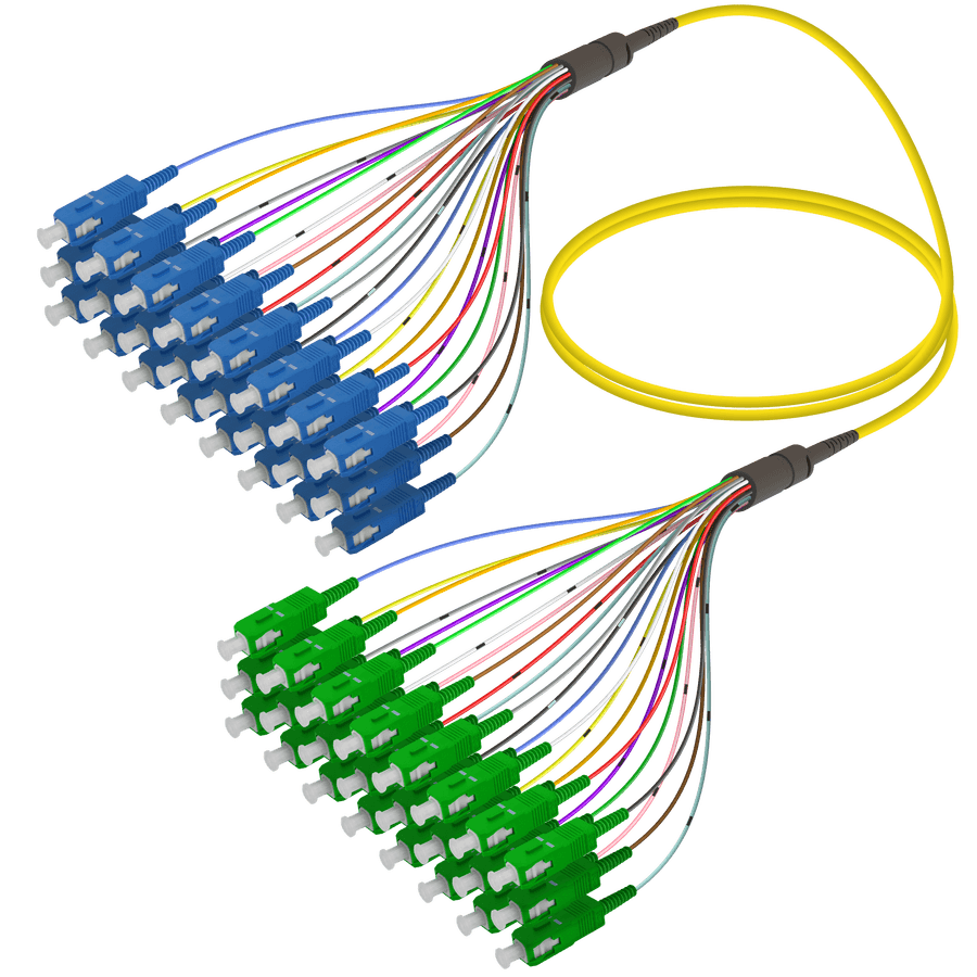 SC/UPC-SC/APC | 24 Fibers Fanout | Single Mode G657.A2 | 3.0/0.9mm
