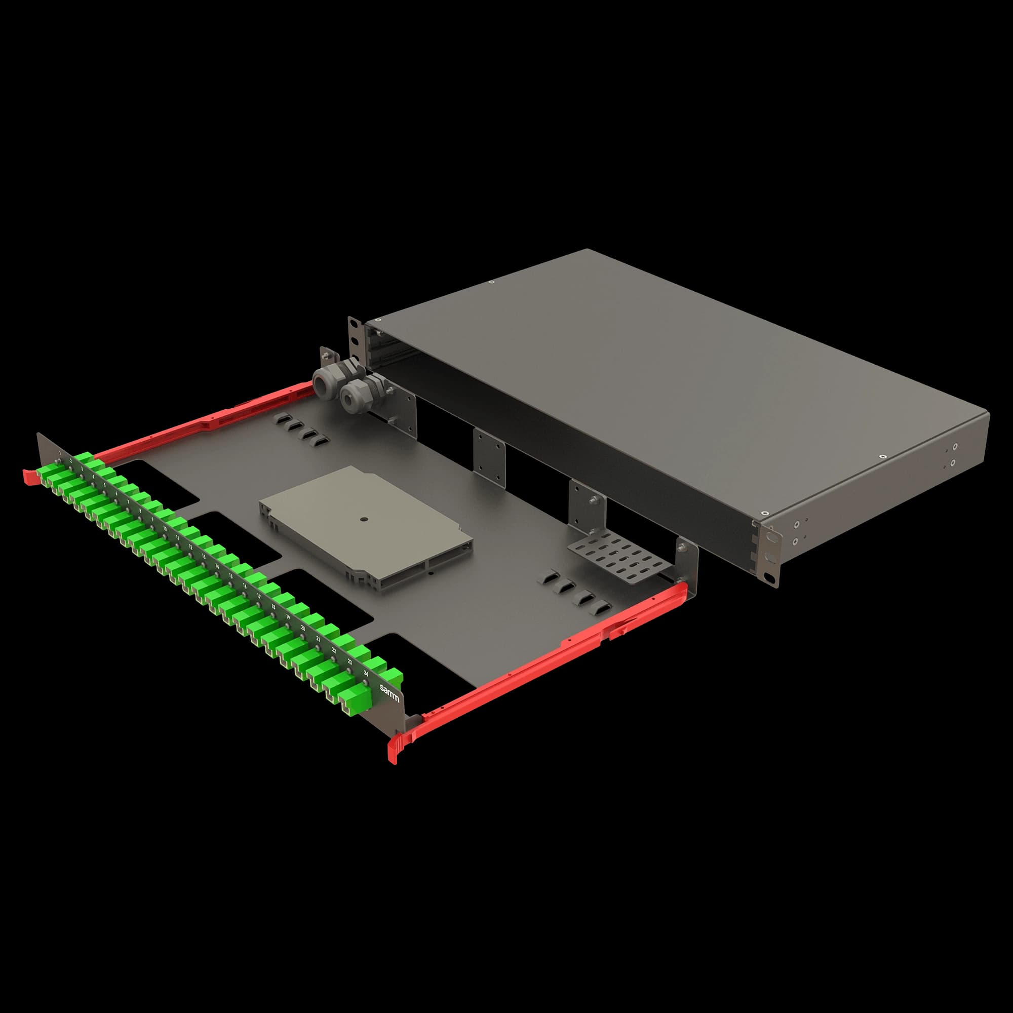 Bright Series | Rail Sliding | 24 LSH Simplex | FP07 | 24 Fiber, vista 2