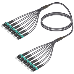 LC/UPC-LC/UPC | 12 Fibers Universal Fanout | Multi Mode G651.OM3 | 4.8/1.8mm, vista 2