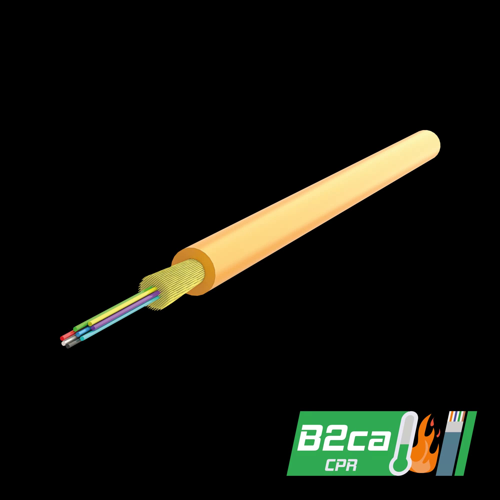 Multi-Fiber Distribution Cable 3.0mm | I-B3 1x8 | CPR: B2ca | 1000 meters, vista 2