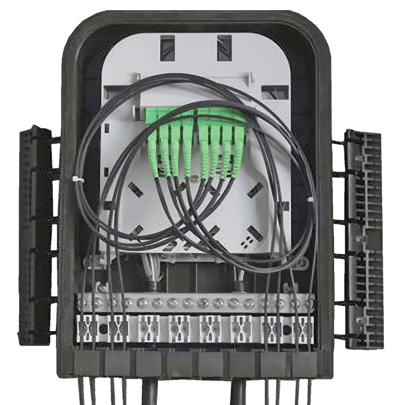 Outdoor Termination Box | 1 Tray 24 Fibers 16 Ports 16 PLC | 362217, vista 4