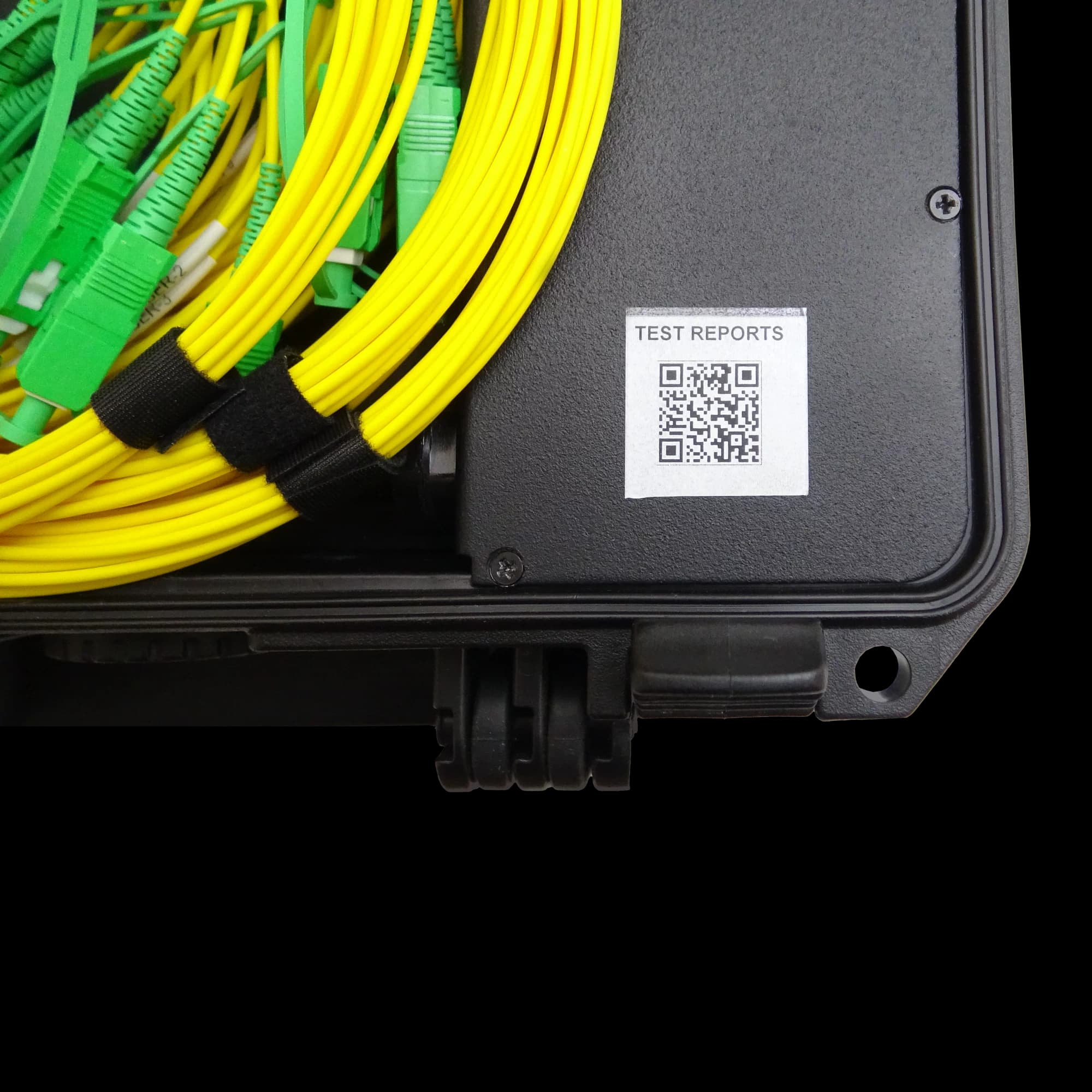 Hard Case Protected Multi-fiber OTDR Launch Boxes (Up to 12 Fibers), vista 4