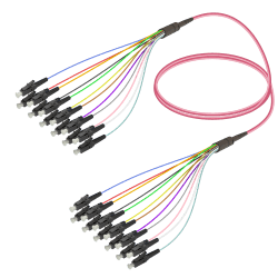 LC/UPC-LC/UPC | 12 Fibers Fanout | Multi Mode G651.OM4 | 3.0/0.9mm, vista 2