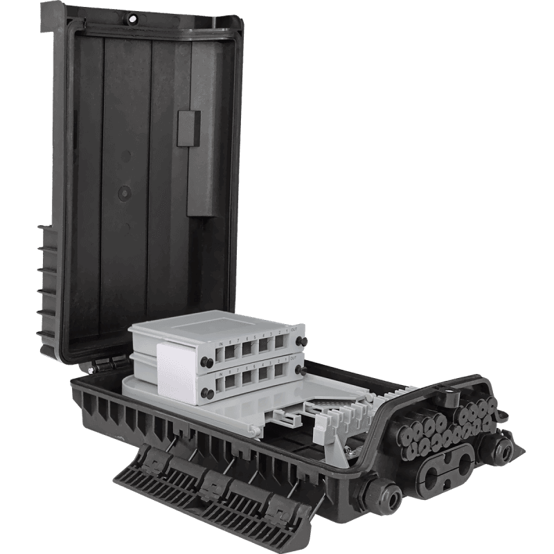Outdoor Termination Box | 1 Tray 24 Fibers 16 Ports 16 LGX | 362217