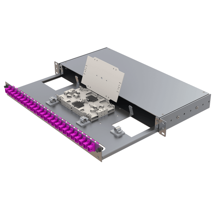 Aluminium 1U Patch Panel | 24 SC Simplex, vista 7