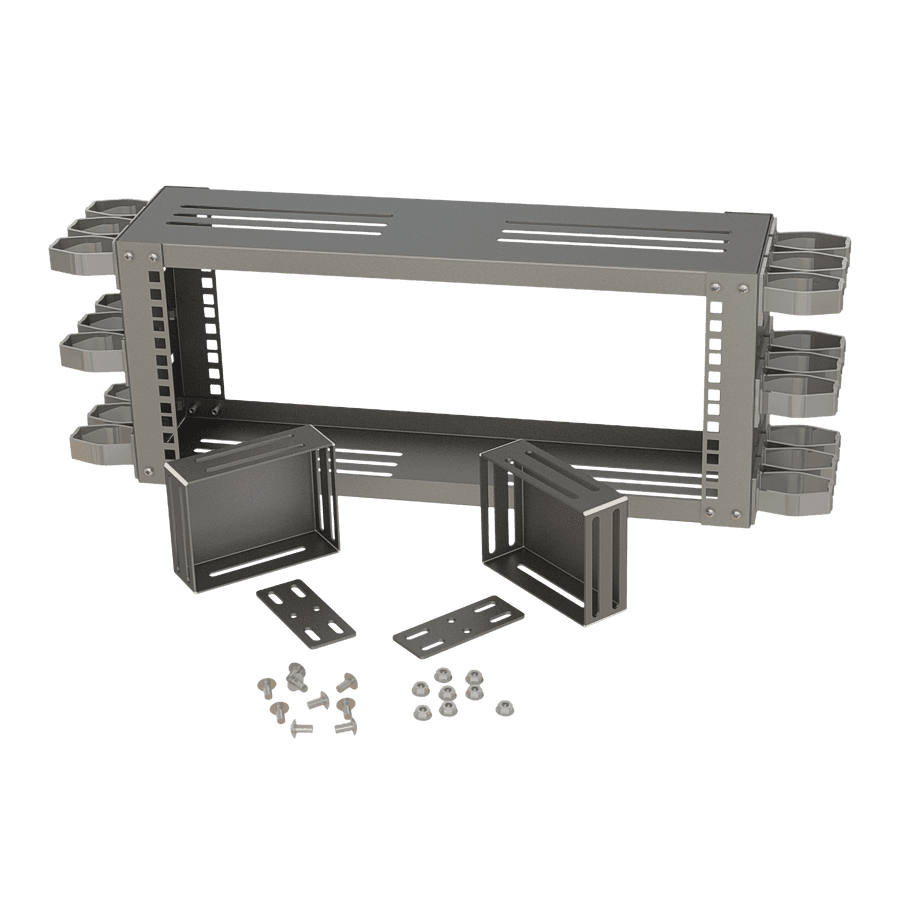 19” 4U Overhead Mounting Rack Frame | Including Side Organizers