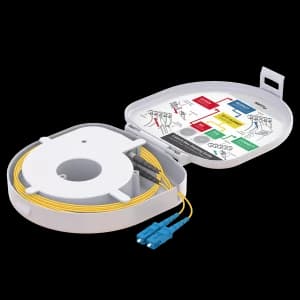 Through Type Fiber Optic OTDR Launch Box | Single Mode G657.A2 | SC UPC/SC UPC | 1000 meters, vista 3