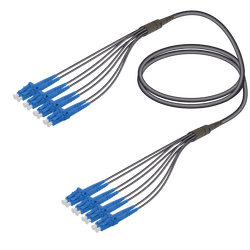 LC/UPC-LC/UPC | 8 Fibers Universal Fanout | Single Mode G657.A2 | 4.8/1.8mm, vista 2