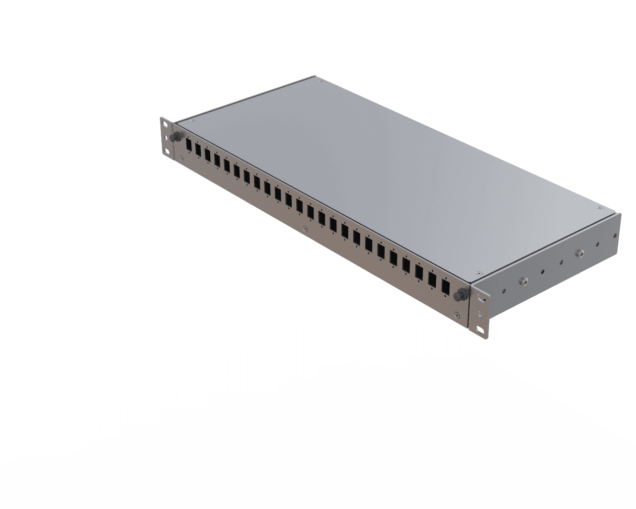Aluminium 1U Empty Panel | 24 Holes | AL01, vista 4