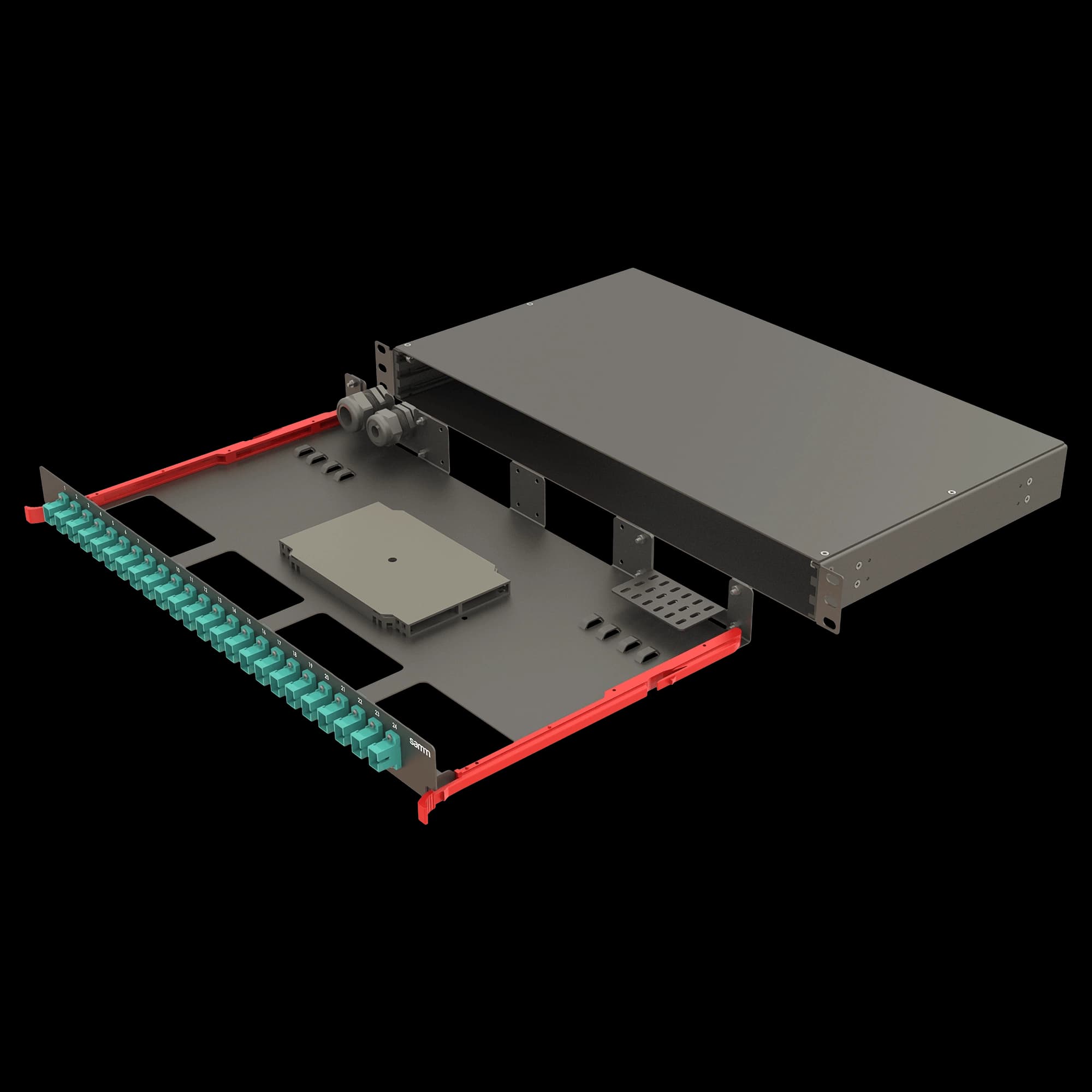 Bright Series | Rail Sliding | 24 SC Simplex | FP07 | 24 Fiber, vista 4