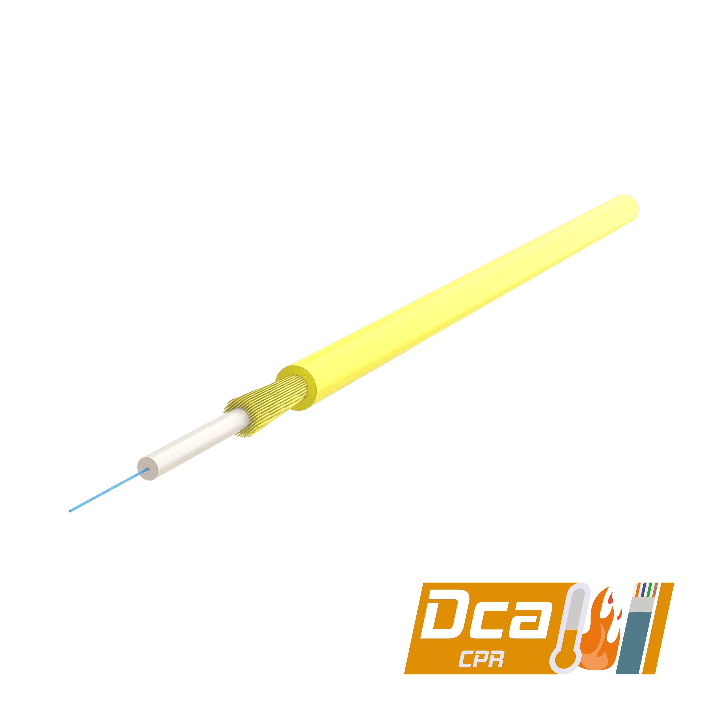 Simplex Fiber Optic Cable 2.0mm | I-VT9(ZN-AY)H 1x1 | CPR: Dca | 1000 meter