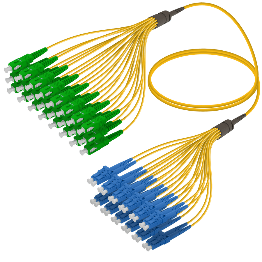 SC/APC-LC/UPC | 24 Fibers Fanout | Single Mode G657.A2 | 3.0/1.8mm
