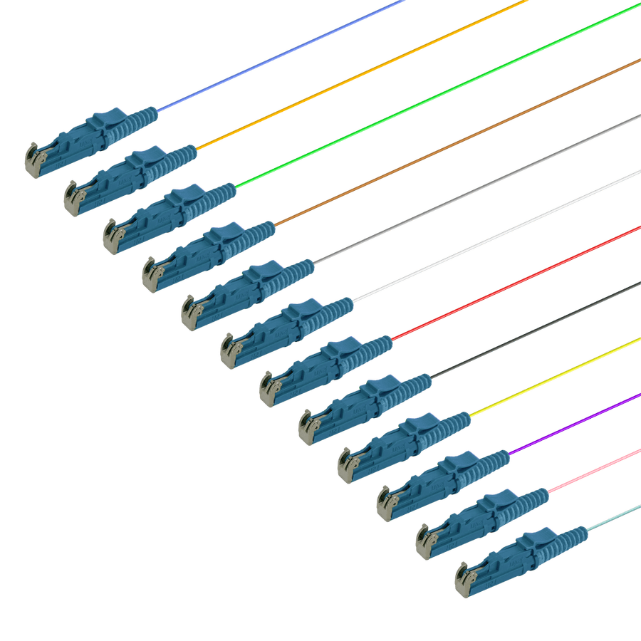 LSH/UPC 12 Fiber Pigtail | Single Mode G657.A2 | 0.9mm, vista 2