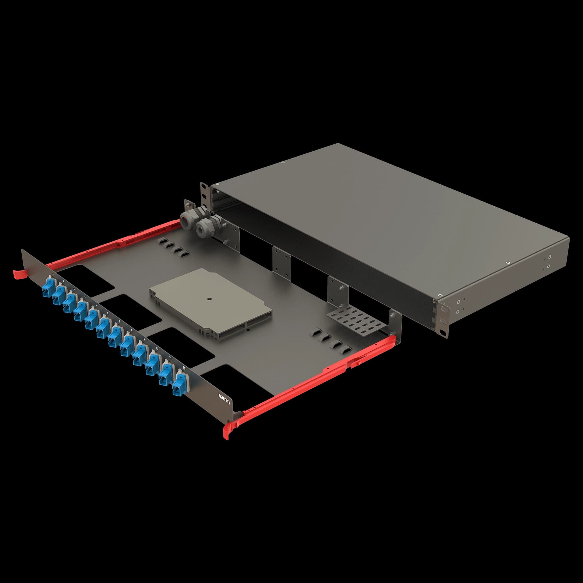 Bright Series | Rail Sliding | 12 Angled SC Simplex | FP09 | 12 Fiber