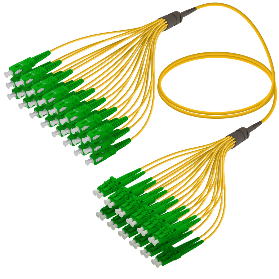 SC/APC-LC/APC | 24 Fibers Fanout | Single Mode G657.A2 | 3.0/1.8mm