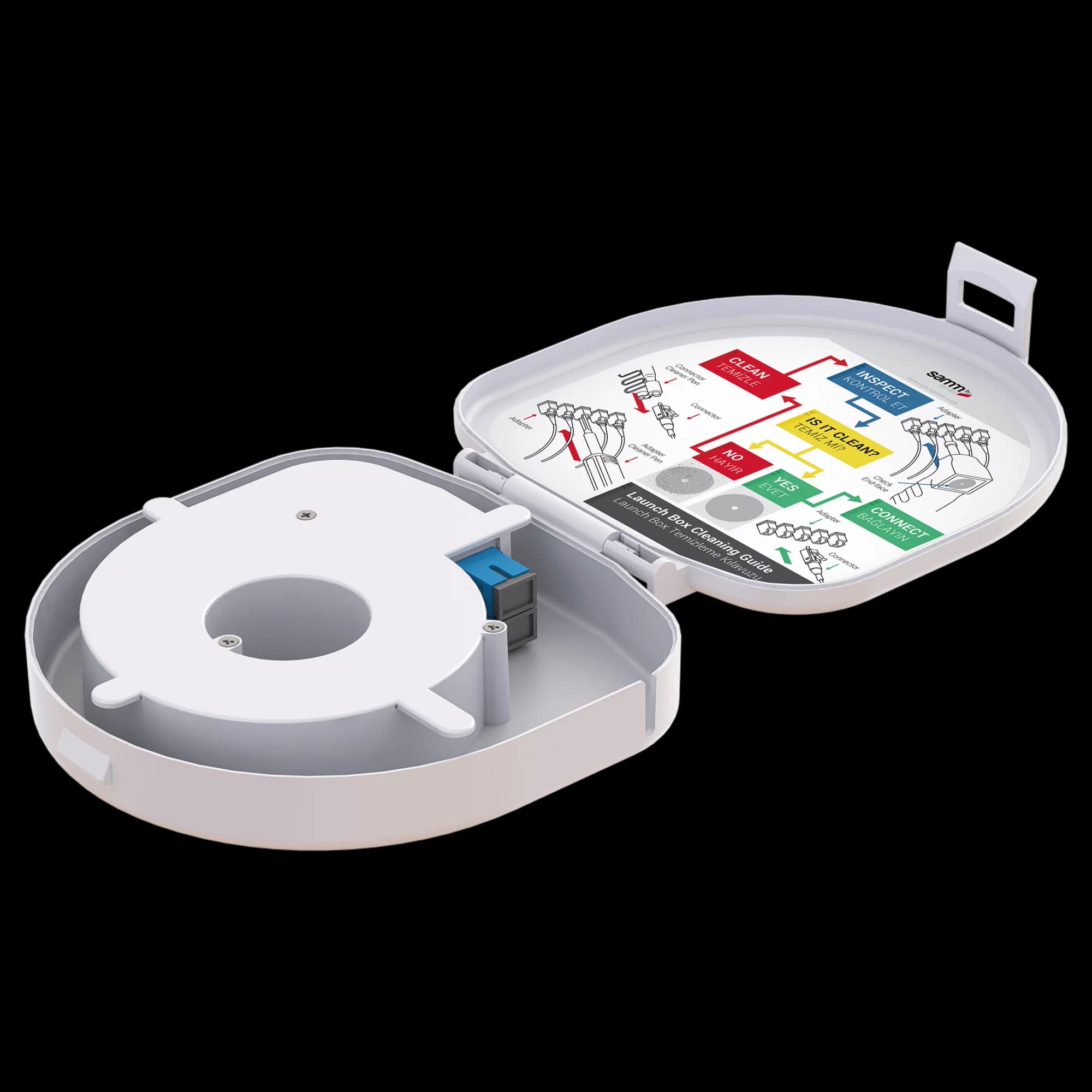 Adapter Type Fiber Optic OTDR Launch Box | Single Mode G657.A2 | SC UPC/SC UPC | 1000 meters