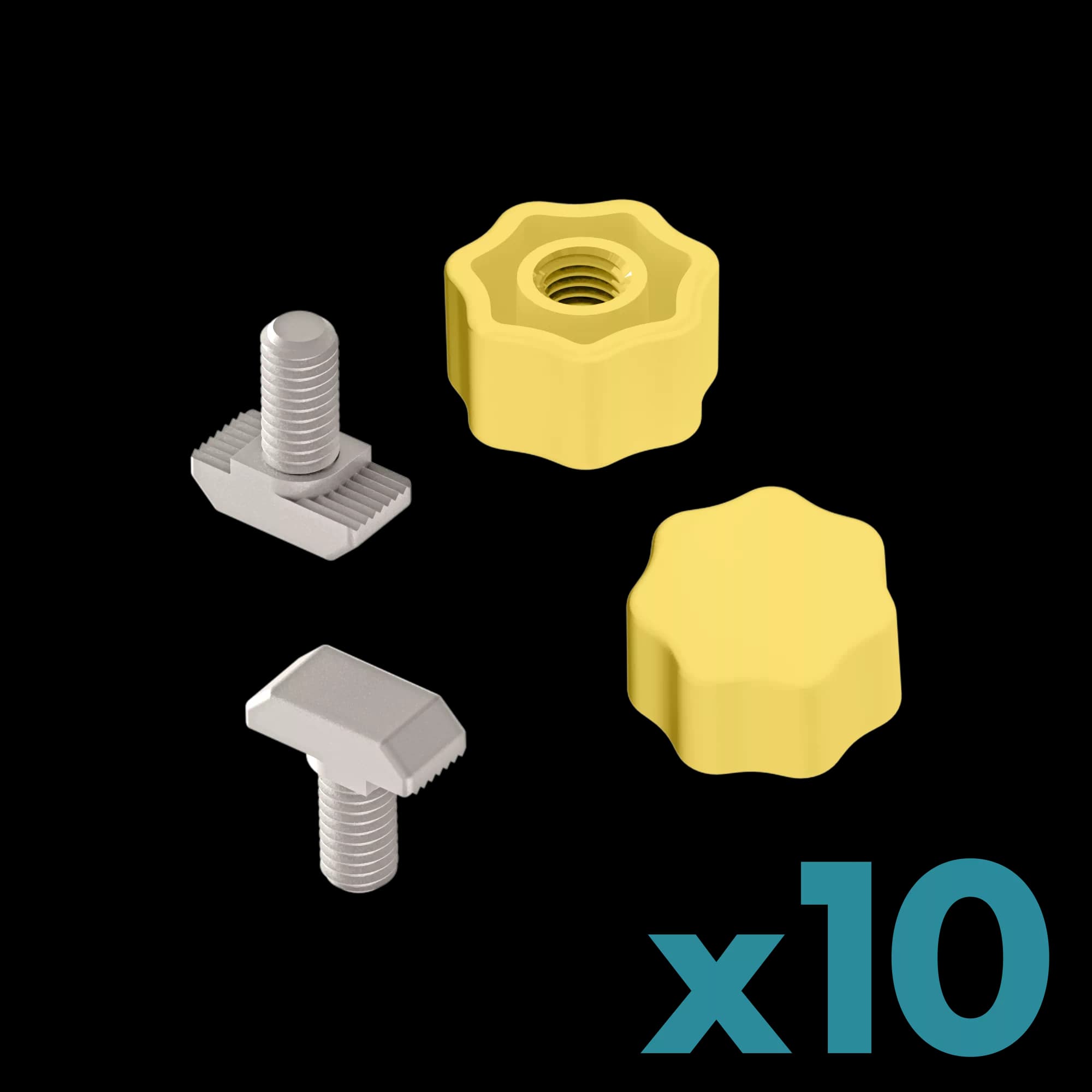 FDS_Knurled Quick Knob with T-Bolt Kit of 10