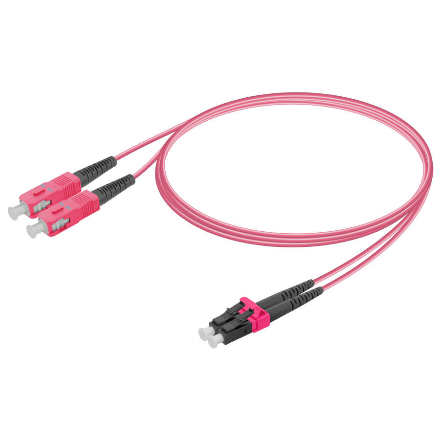SC/UPC-LC/UPC | Multi Mode G651.OM4 Duplex Patch Cord | 2.0x4.1mm