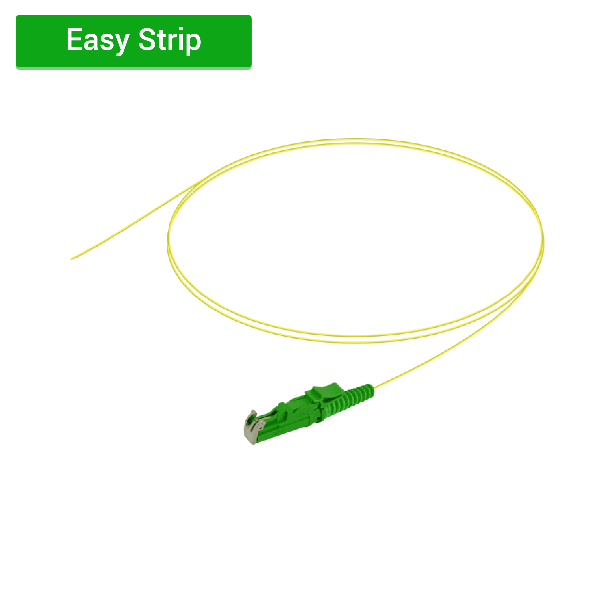 LSH/APC Pigtail | Single Mode G657.A2 | 0.9mm, vista 2