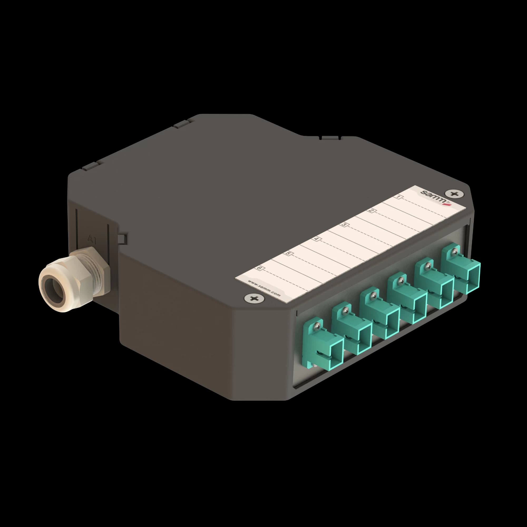 DIN Rail Termination Box | 6 SC Simplex | DP8, vista 5