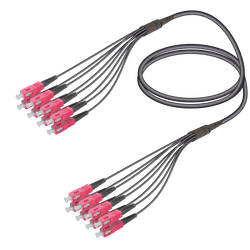 SC/UPC-SC/UPC | 8 Fibers Universal Fanout | Multi Mode G651.OM4 | 4.8/1.8mm, vista 2