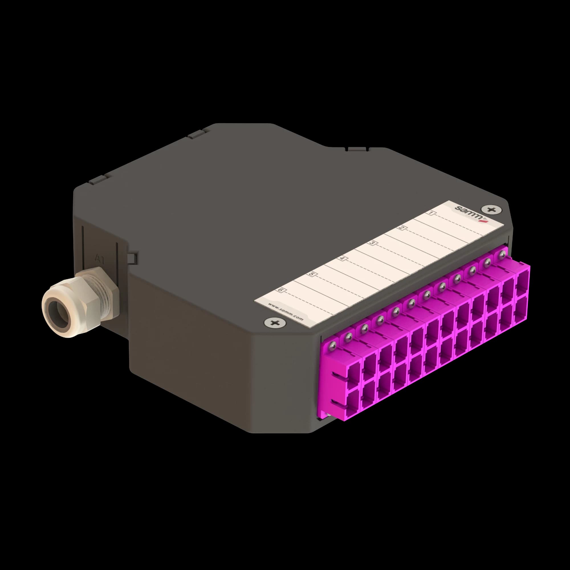 DIN Rail Termination Box | 12 SC Duplex | DP3, vista 6