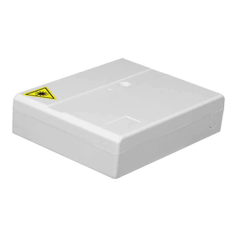 Indoor Termination Box | 4 Patch 4 Fibers 4 Ports | Compact Design, vista 3