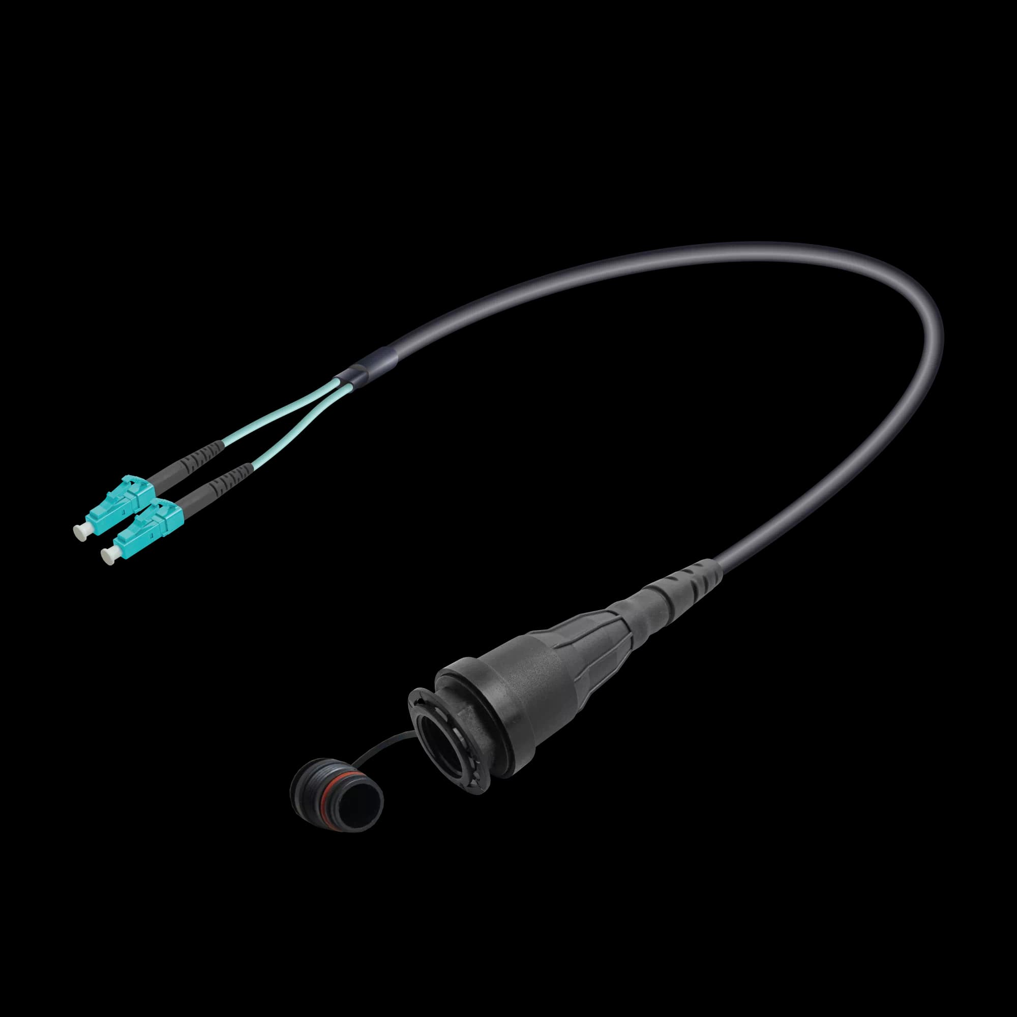 QCS Harsh Environment Multi-mode OM3 Fiber Cable Assembly | QCS-Female to LC-Duplex