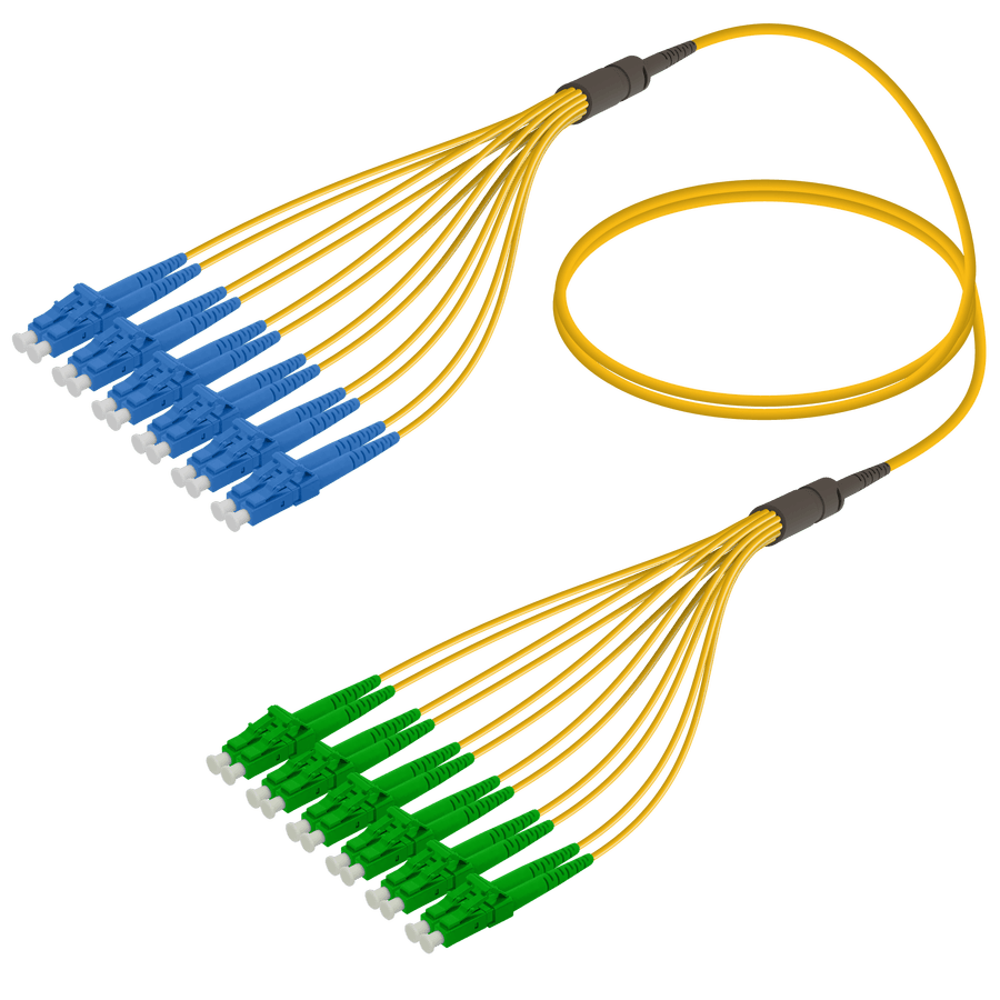 LC/UPC-LC/APC | 12 Fibers Fanout | Single Mode G657.A2 | 3.0/1.8mm
