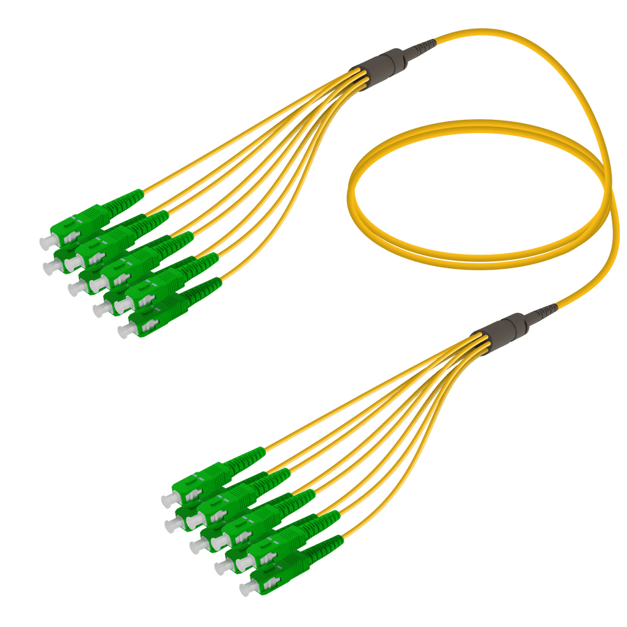 SC/APC-SC/APC | 8 Fibers Fanout | Single Mode G657.A2 | 3.0/1.8mm