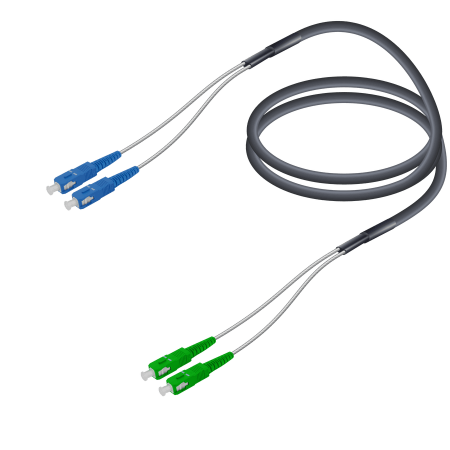 SC/UPC-SC/APC | Single Mode G657.A2 Corrugated Steel FTTA Breakout | 7.0x2.85mm
