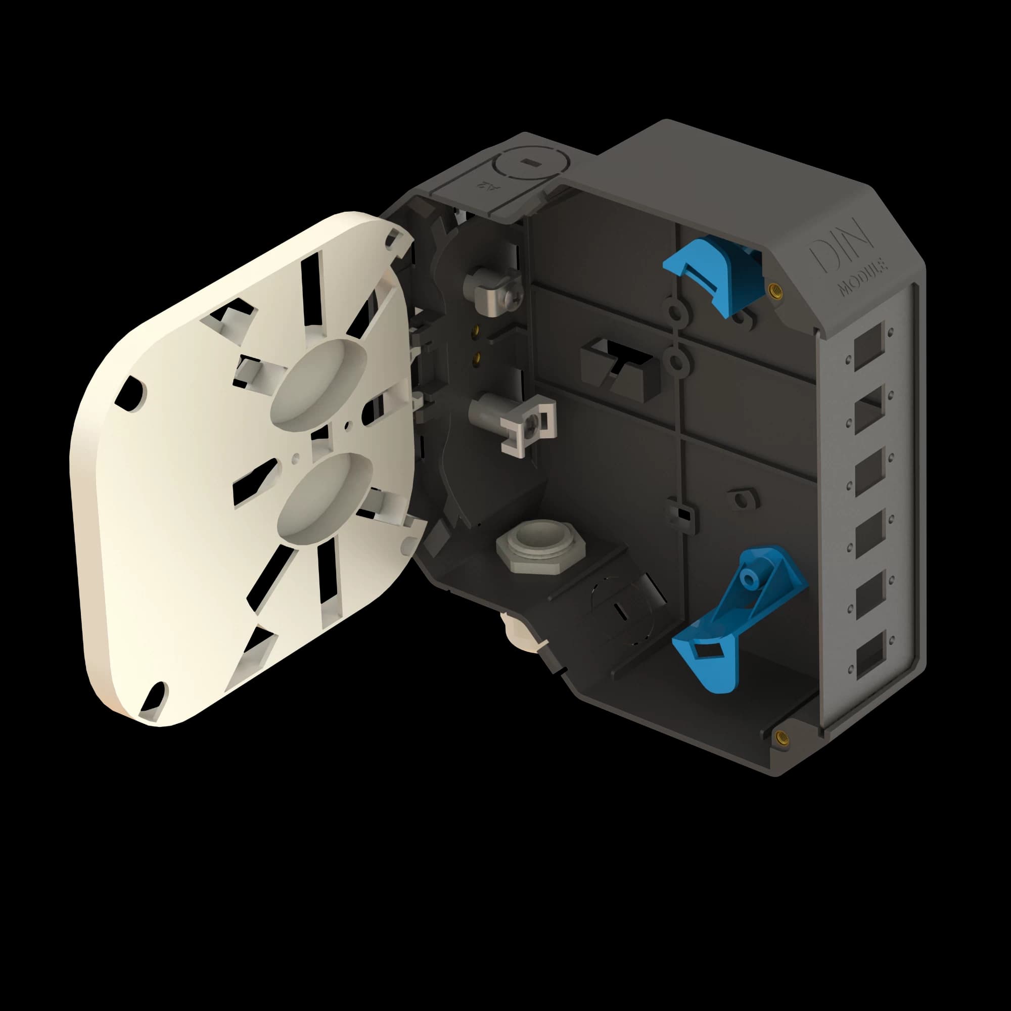 DIN Rail Termination Box | Straight | DP8 Empty (LC/DX SC/SX), vista 5