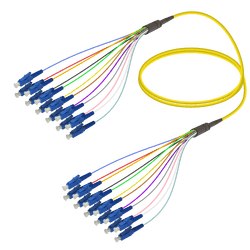 LC/UPC-LC/UPC | 12 Fibers Fanout | Single Mode G657.A2 | 3.0/0.9mm, vista 2