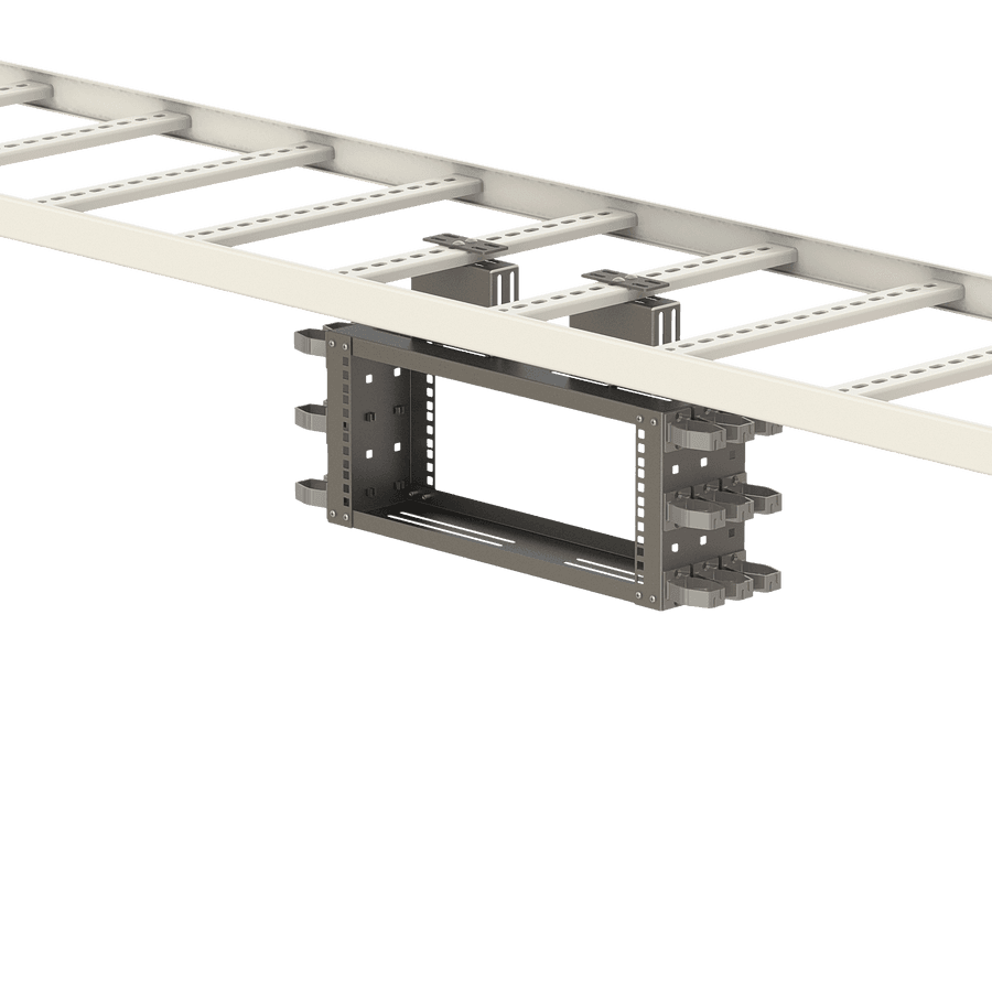 19” 4U Overhead Mounting Rack Frame | Including Side Organizers, vista 3